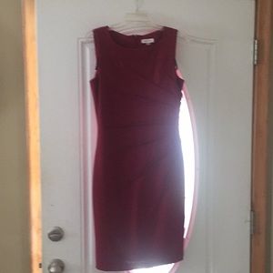 Red Calvin Klein dress